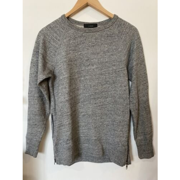 J Crew Gray Sweater Zipper Sides Women Size XXS - Picture 2 of 10